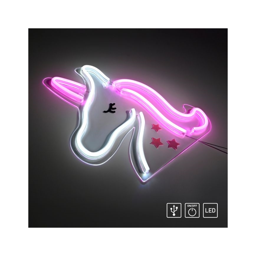JUST LIGHT. 85025-70 - Светодиодное неоновое настенное украшение NEON LED/6,5W/5V единорог
