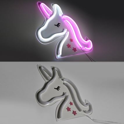 JUST LIGHT. 85025-70 - Светодиодное неоновое настенное украшение NEON LED/6,5W/5V единорог
