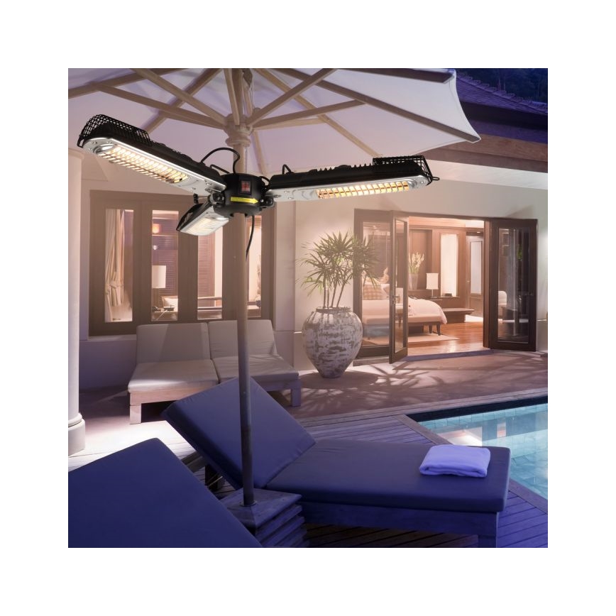 JUST LIGHT. 99513-18 - Уличный обогреватель GLOW 3x650W/1300W/2000W/230V IP34