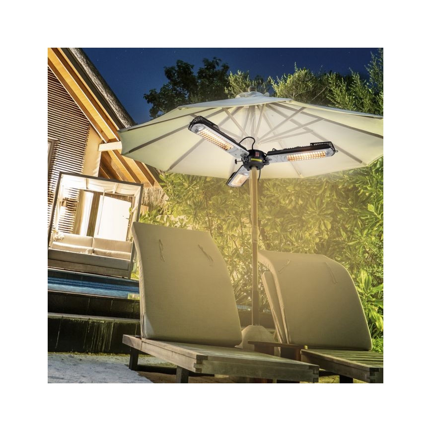 JUST LIGHT. 99513-18 - Уличный обогреватель GLOW 3x650W/1300W/2000W/230V IP34