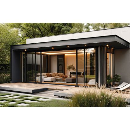 Вуличний вбудований стельовий LED світильник IMBER LED/1W/12V 3000K діаметр 3 см 40 lm IP65 срібний