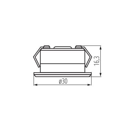 Светодиодный уличный встроенный светильник IMBER LED/1W/12V 3000K диаметр 3 см 40 лм IP65 серебристый