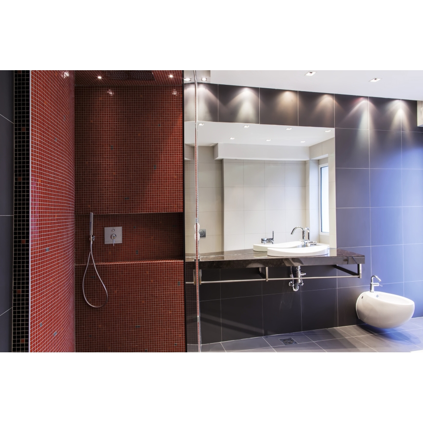 Вуличний вбудований стельовий LED світильник IMBER LED/1W/12V 4000K діаметр 3 см 30 lm IP65 чорний