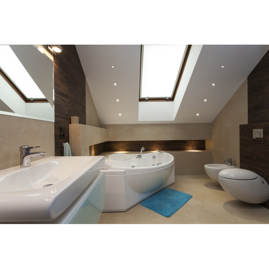 Вуличний вбудований стельовий LED світильник IMBER LED/1W/12V 6500K діаметр 3 см 40 lm IP65 білий