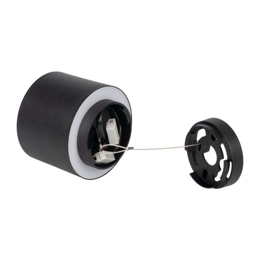 LED точковий світильник SONOR LED/6W/230V 3000/4000/5700K + LED/1,5W 2200K діаметр 9 см чорний