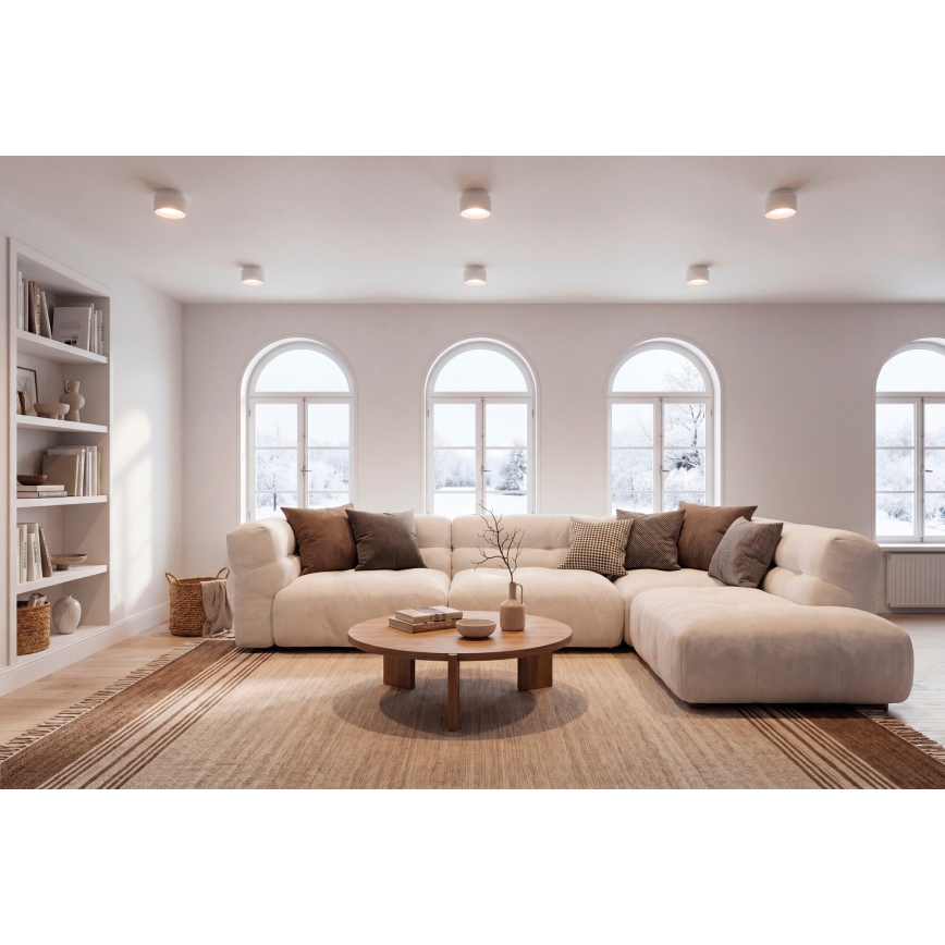 Точковий світильник SONOR LED 12 Вт/230 В, 3000/4000/5700 К + LED 1,5 Вт 2200 К, діаметр 14 см, білий