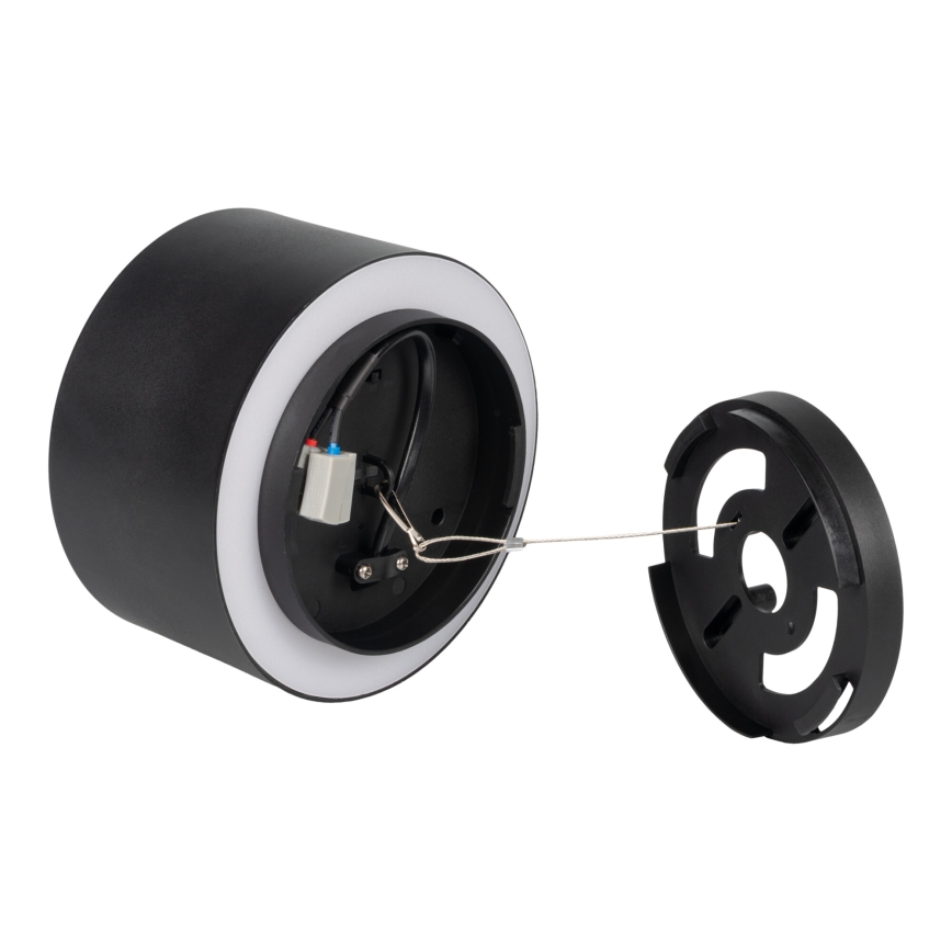 LED точковий світильник SONOR LED/12W/230V 3000/4000/5700K + LED/1,5W 2200K діам. 14 см чорний
