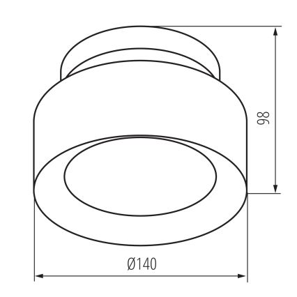 LED точковий світильник SONOR LED/12W/230V 3000/4000/5700K + LED/1,5W 2200K діам. 14 см чорний