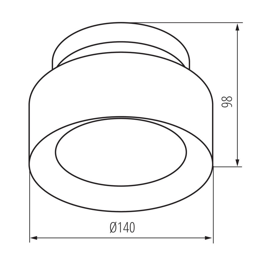 LED точковий світильник SONOR LED/12W/230V 3000/4000/5700K + LED/1,5W 2200K діам. 14 см чорний