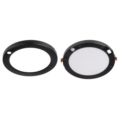 LED Стельовий/вбудований світильник з датчиком руху 2в1 ERGA LED/17W/230V 3000/4000/6500K чорний