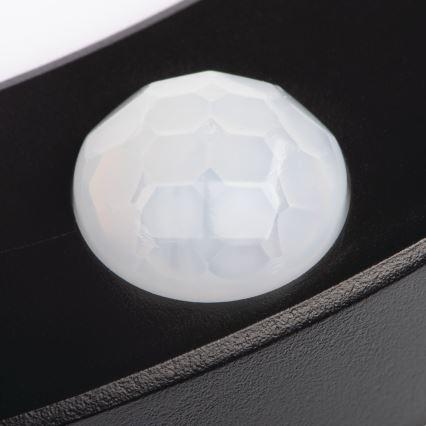 LED Стельовий/вбудований світильник з датчиком руху 2в1 ERGA LED/17W/230V 3000/4000/6500K чорний