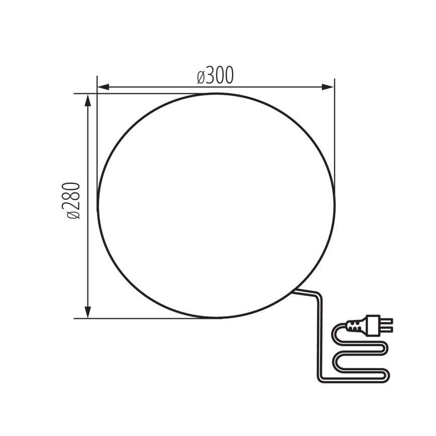 Вулична лампа STONO 1xE27/25W/230V діаметр 30 см IP65