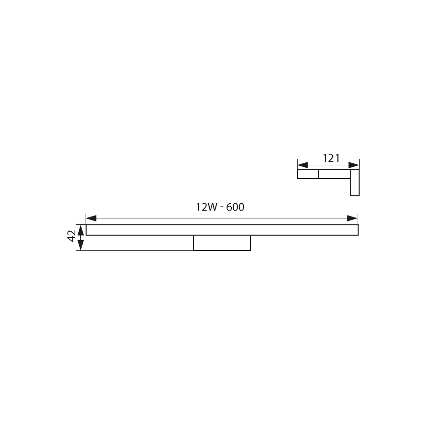 LED Підсвітка для дзеркала для ванної кімнати ASTEN LED/12W/230V IP44 блискучий хром