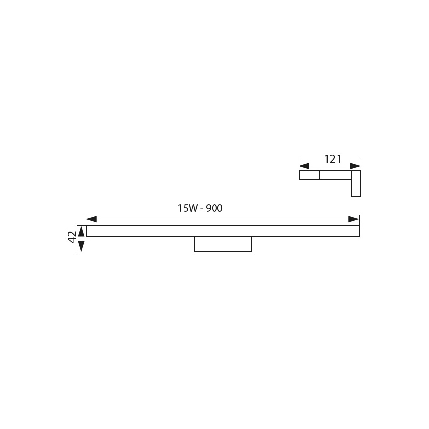 Светодиодная подсветка для зеркала в ванной комнате ASTEN LED/15W/230V IP44 блестящий хром