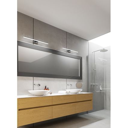 Світлодіодне дзеркальне освітлення для ванної кімнати ASTEN LED/12W/230V IP44 чорне
