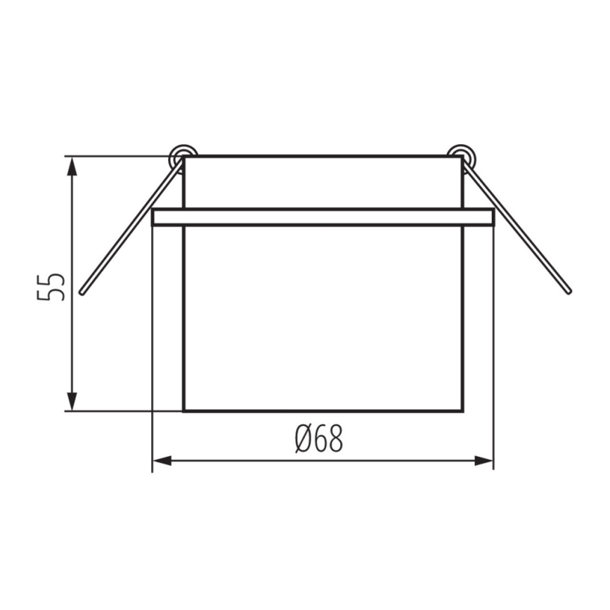 Встроенный точечный светильник SPAG GU10/35W черный/золотистый