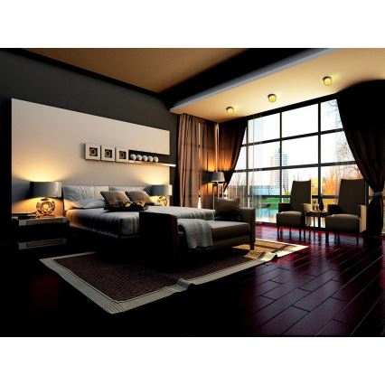 Встроенный точечный светильник SPAG GU10/35W черный/золотистый