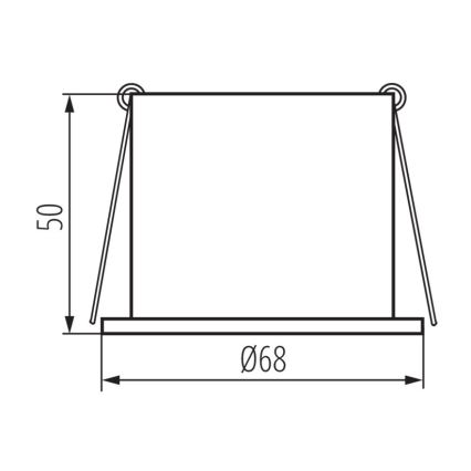 Вбудований стельовий світильник SPAG 35W білий/золотий