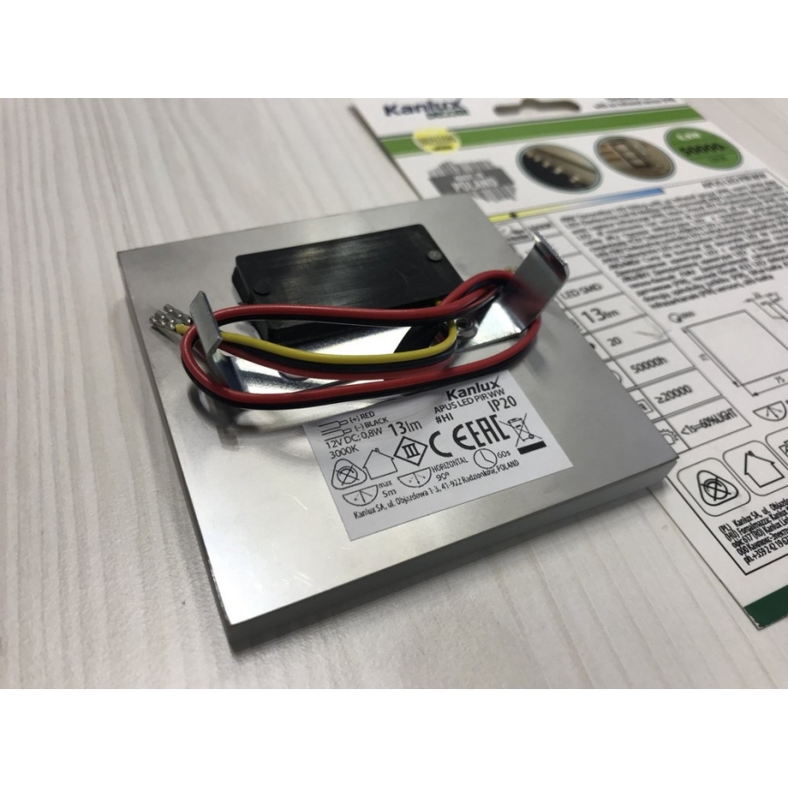 Світлодіодний світильник для сходів з датчиком LED/0,8W/12V 3000K
