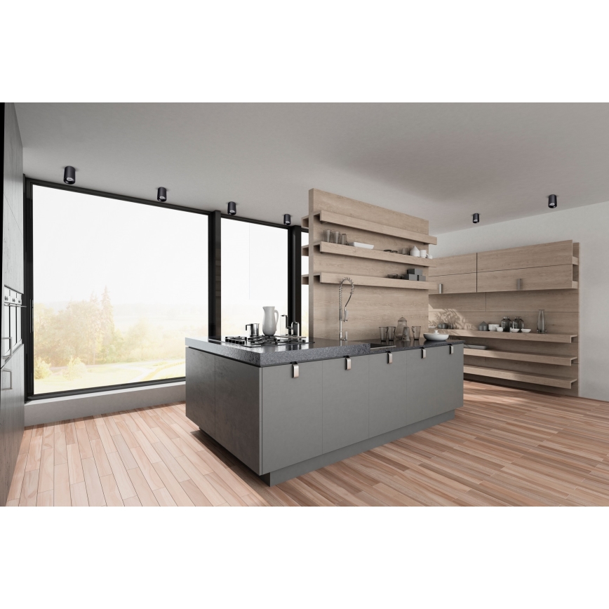 Стельовий світильник RITI 1xGU10/25W/230V чорна