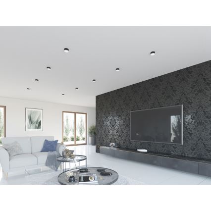 Вбудований стельовий світильник MINI RITI 1xGU10/25W/230V чорний/білий