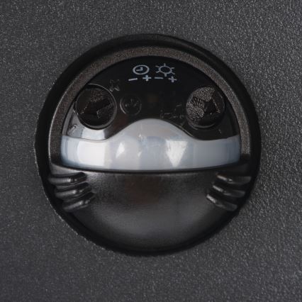 LED зовнішній настінний світильник з датчиком руху та сутінків REKA LED/7W/230V IP54 антрацитовий круглий