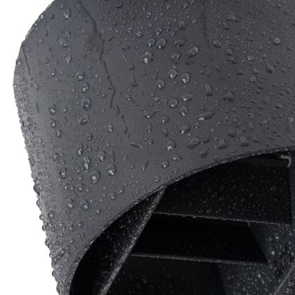 LED зовнішній настінний світильник з датчиком руху та сутінків REKA LED/7W/230V IP54 антрацитовий круглий