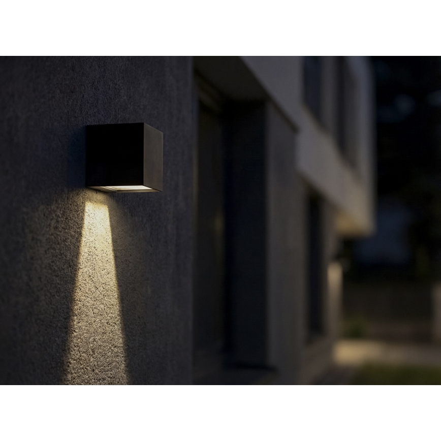 Сонячний настінний світильник з датчиком REKA LED/3W/3,7V 1800 mAh 3000/4000/6500K IP65 чорний