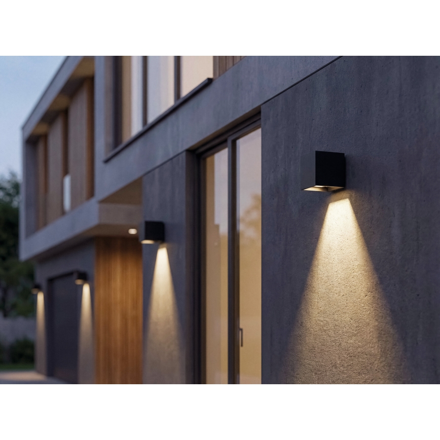 LED‑сонячний настінний світильник із сенсором REKA LED/6W/3,7V 1800 mAh 3000/4000/6500K IP65 чорний