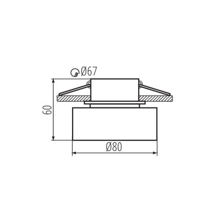 Встроенный точечный светильник GOVIK GU10/10W черный/золотистый