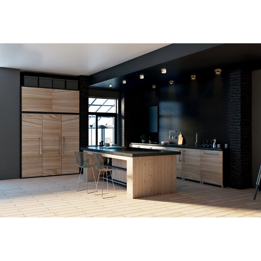 Точковий вбудований стельовий світильник GOVIK GU10/10W чорний