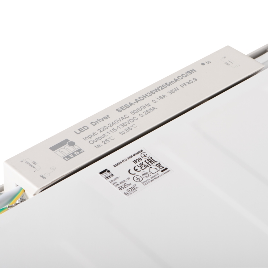 Вбудована стельова LED панель BAREV ECO LED/36W/230V 4000K 60x60 см