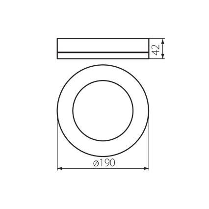 Вуличний світлодіодний стельовий світильник TURA LED/15W/230V 4000K IP54 чорний