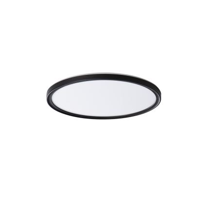 Світлодіодний стельовий світильник для ванної кімнати AZPO LED/11,8W/230V діаметр 22,5 см IP54 чорний