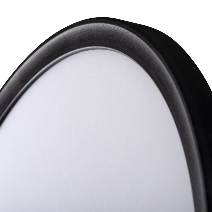 Світлодіодний стельовий світильник для ванної кімнати AZPO LED/11,8W/230V діаметр 22,5 см IP54 чорний