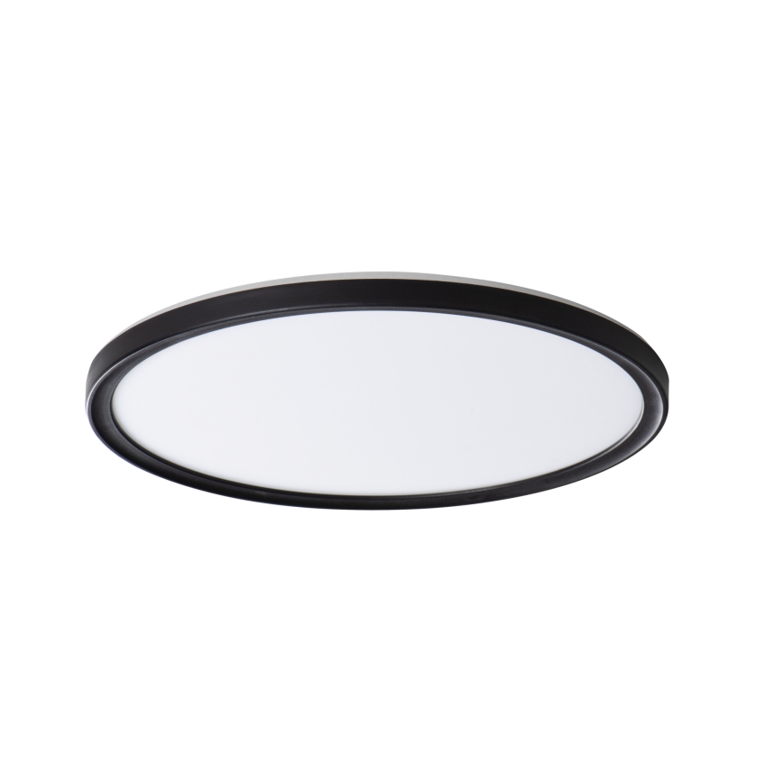 Світлодіодний стельовий світильник для ванної кімнати AZPO LED/18,5W/230V діаметр 29 см IP54 чорний