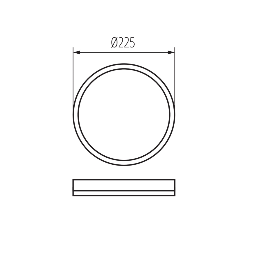 LED потолочный светильник AZPO LED/11,8W/230V, 3000/4000/6000K, диам. 22,5 см, IP54, белый
