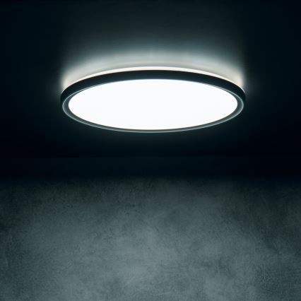 LED стельовий світильник AZPO LED/22W/230V 3000/4000/6000K Ø 42 см IP54 чорний