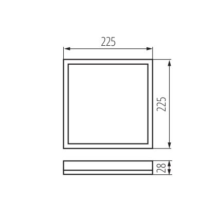 LED стельовий світильник AZPO LED/12,3W/230V 3000/4000/6000K 22,5x22,5 cm IP54 білий