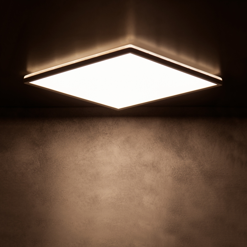 LED потолочный светильник AZPO LED/17,5Вт/230В 3000/4000/6000К 30x30 см IP54 черный