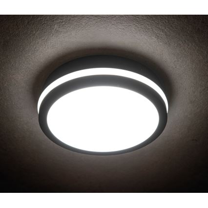 Вуличний світлодіодний світильник з датчиком BENO LED/24W/230V 4000K антрацит IP54