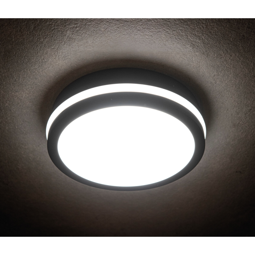 Вуличний світлодіодний світильник з датчиком BENO LED/24W/230V 4000K антрацит IP54