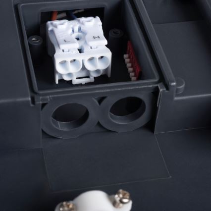 Светодиодный уличный потолочный светильник с датчиком BENO LED/24W/230V 4000K антрацит IP54