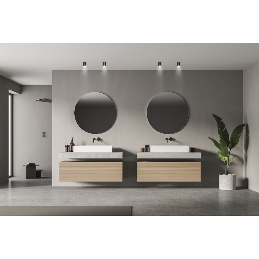 Kanlux 33361 - Зовнішній точковий світильник AQILO 1xGU10/7W/230V IP65 чорний