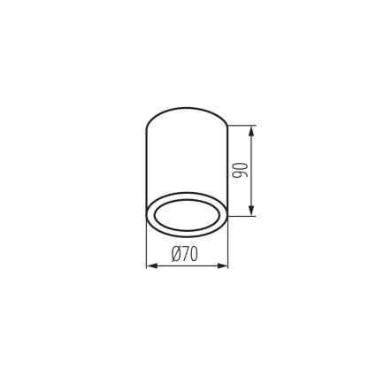 Kanlux 33361 - Зовнішній точковий світильник AQILO 1xGU10/7W/230V IP65 чорний
