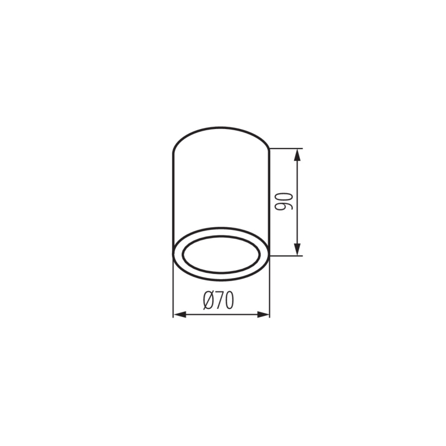 Kanlux 33361 - Зовнішній точковий світильник AQILO 1xGU10/7W/230V IP65 чорний