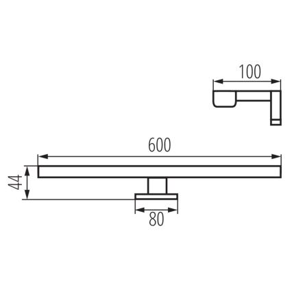 Светодиодная подсветка для зеркала в ванной комнате ASTIM LED/12W/230V IP44 белый
