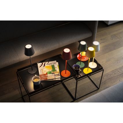 Светодиодная аккумуляторная настольная лампа с регулированием яркости INITA LED/1,2W/1800 mAh IP54 черный