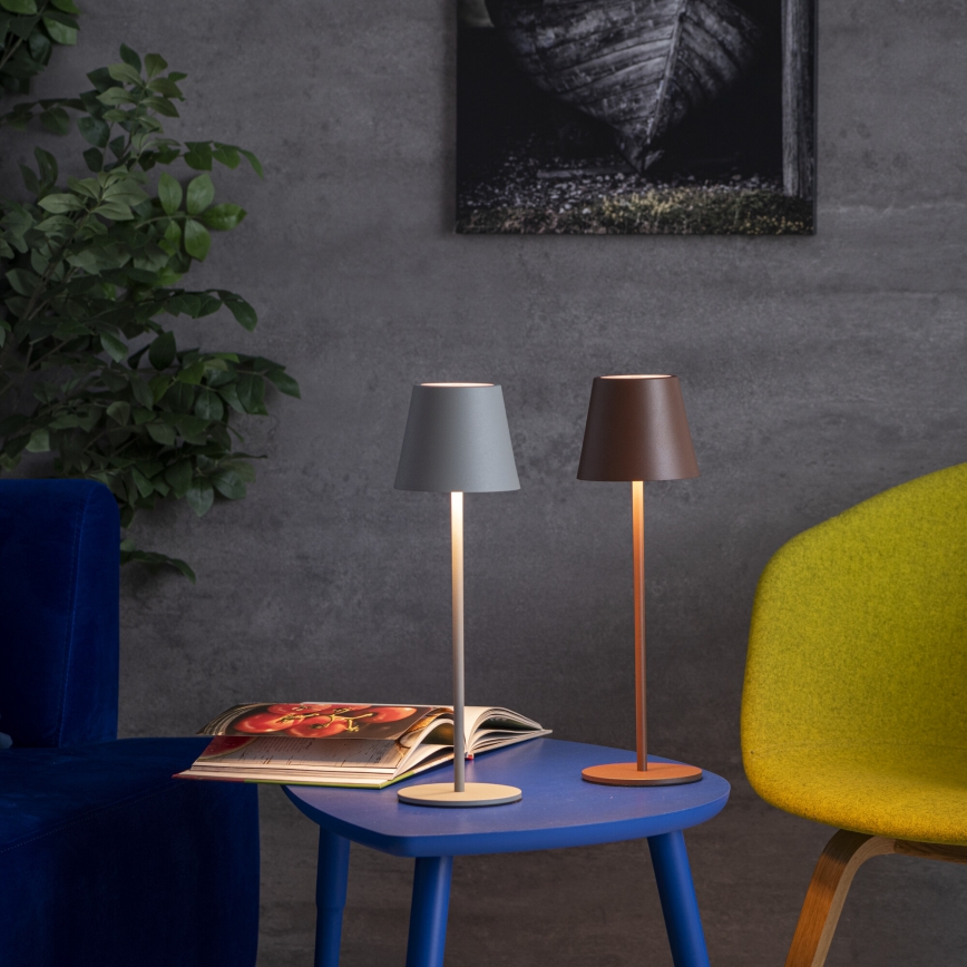 LED Настільна акумуляторна лампа з регулюванням яскравості INITA LED/1,2W/1800 mAh IP54 коричневий