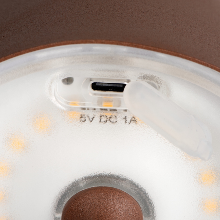 LED Настільна акумуляторна лампа з регулюванням яскравості INITA LED/1,2W/1800 mAh IP54 коричневий